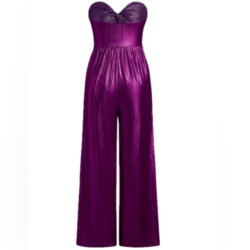 Elegant Purple Strapless Jumpsuit